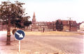 Ehem. Löwenplatz im Gänsberg nach den Abrissarbeiten, links ist noch der Brunnen zu erkennen, im Hintergrund <!--LINK'" 0:44-->, 1974