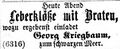 Zeitungsanzeige von <a class="mw-selflink selflink">Georg Kriegbaum</a>, November 1870
