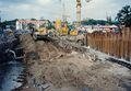 Bauarbeiten <a class="mw-selflink selflink">U-Bahnhof Stadthalle</a> Blickrichtung <!--LINK'" 0:167--> + <!--LINK'" 0:168--> im September 1996