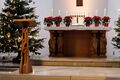 Altar zur Weihnachtszeit in der Kirche St. Martin auf der Wilhelmshöhe, Dez. 2020