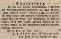 Werbeannonce der Wirtschaft "", November 1831