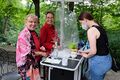 Einlasskontrolle mit Hygienekonzept für die Veranstaltung Fürth im Übermorgen im Stadtpark, Juli 2021