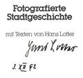 Originalautogramm von Hans Lotter auf der Innenseite eines Exemplars des von ihm verfassten 