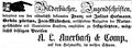 Werbeannonce von , November 1854