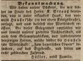 Zeitungsannonce von Höfler, Bäcker und Wirt <a class="mw-selflink selflink">zum bayerischen Löwen</a>, Mai 1844