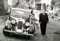 Hans Eisch mit Firmenfahrzeug der Fa. Grundig, ca. 1950