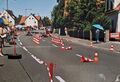 Go-Kart-Rennen auf der gesperrten Stadelner Hauptstraße beim 40-jährigen Gründungsfest des Heimat- und Trachtenvereins in Stadeln, 2005
