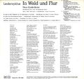 In Wald und Flur. Neue Kinderlieder, Kompositionen Frieda Fronmüller, LP, Rückseite