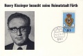 Henry Kissinger zu Besuch in Fürth, hierfür wurde eigens eine Postkarte aufgelegt.