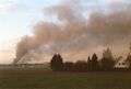 Rauchwolke über Stadeln von <!--LINK'" 0:278--> aus von der brennenden Werkhalle der Firma BIG in Stadeln, April 1998
