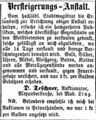 Zeitungsanzeige des Uhrmachers <!--LINK'" 0:19-->, August 1861