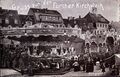 Gruß von der <!--LINK'" 0:46-->, historische Ansichtskarte, Fotocollage vom Dreikönigsplatz, um 1910