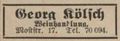 Werbung im Fürther Adressbuch von <a class="mw-selflink selflink">1931</a> der <!--LINK'" 0:25-->