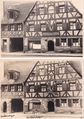 Zwei historische Postkarten von Königstr. 5 mit Gebäudeveränderungen. Aufnahmedatum unbekannt