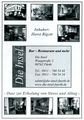 Werbung des ehemaligen Restaurant und <a class="mw-selflink selflink">Cafe Insel</a> in der <!--LINK'" 0:7--> 2007