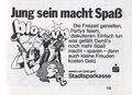 Werbung der Sparkasse Fürth in der Schülerzeitung <!--LINK'" 0:17--> Nr. 2 1978