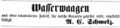 Zeitungsannonce von Schmelz, März 1860