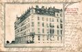 Kaiserstraße 16: »Restauration z. Fuhrmanns Einkehr«, Postkarte gelaufen 1902