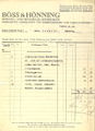 historischer Geschäftsbrief der Fa. Böss & Hönning von 1934