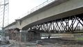 2013: Regnitztalbrücke Stadeln mit neuen Brückenanbau für die  auf der südlichen Seite