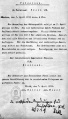 Telegramm des revolutionären Zentralrates Bayerns (i.A.: Ernst Niekisch) an das Bezirksamt <!--LINK'" 0:1-->. Handschriftlicher Vermerk von OB Dr. <!--LINK'" 0:2--> unten rechts: "Die vorstehenden Anordnungen sind durchzuführen. [unleserlich]. Fürth 7.4.19. Dr. Wild"