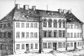 Das Schulhaus für Knaben am , Lithographie von <a class="mw-selflink selflink">1835</a>