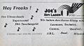 Werbung von Joes´s HiFi Laden in der Schülerzeitung <!--LINK'" 0:12--> Nr. 2 1990