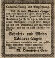 Anzeige Geschäftseröffnung Ottensoser, Fürther Tagblatt 24.1.1845