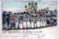 Erntedankumzug 1817, Postkarte nach colorierter Zeichnung von  <!--LINK'" 0:2-->