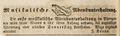 Werbeannonce für den , Mai 1841