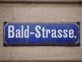 Straßenschild Baldstraße, historisch