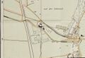Ausschnitt aus einem Stadtplan von 1905, in dem der geplante Standort des neuen Krankenhauses mit der Nr. 57 eingezeichnet ist. Nördlich davon liegt die alte "<!--LINK'" 0:6-->", das damalige städtische Altersheim.