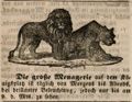 Werbeannonce für eine Menagerie bei der <!--LINK'" 0:24-->, Oktober 1844