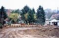 Bauarbeiten der  im Wiesengrund Blickrichtung  / . Im Hintergrund rechts Hochhaus ehem.  vom  im November 1996