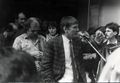 Otto Schilly in Fürth im Wahlkampf zur Bundestagswahl 1990 im Sept. 1989