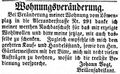 Zeitungsanzeige des Brillenfabrikanten <!--LINK'" 0:17-->, Mai 1854