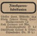 Eintrag im Fürther Adressbuch 1931 aller Fürther .