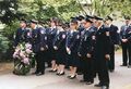 100 Jahr Feier der FFW Mannhof am 27. Juni 1999, Totengedenken mit den Pfarrern Gast  und Trojanski 