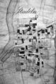 Auszug aus dem Urkataster Plan der Gemeinde  mit allen Gebäuden von <a class="mw-selflink selflink">1905</a>