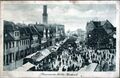 Gruß von der , historische Ansichtskarte mit Fotoaufnahme mit Blick in die Königstraße, um 1910