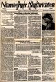 Erste Ausgabe der Nürnberger Nachrichten am 11. Oktober 1945