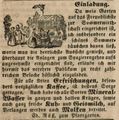 Werbeannonce für den , Mai 1847