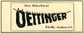 1965:  zeitgenössische Werbung der Firma <!--LINK'" 0:15--> vom <a class="mw-selflink selflink">Schießplatz 8</a>