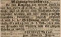 Werbeanzeige von Christoph Braun für das Lokal <a class="mw-selflink selflink">zum schwarzen Rappen</a>, Mai 1846