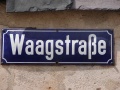 Straßenschild Waagstraße, historisch