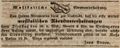 Einladung in den , Juli 1838
