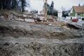 Baumaßnahmen im ehem.  mit umfangreichen Erdbewegungen und Sicherungsmaßnahmen am Steilhang zum  Gelände im Februar 1989