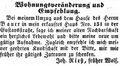 Zeitungsannonce von <!--LINK'" 0:30-->, Vater von Paul Rieß, August 1851