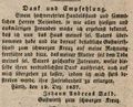 Werbeannonce der Gaststätte "<!--LINK'" 0:43-->", 1837