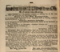 Bekanntmachung über Eisenbahn-Bauarbeiten an der Fürther Kreuzung vom 19. Mai 1845